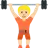 Person Lifting Weights: Medium-Light Skin Tone