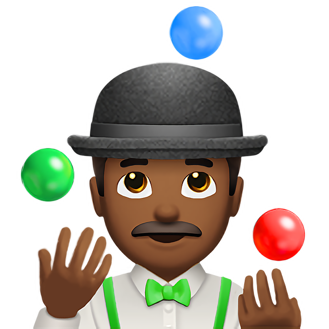 Man Juggling: Medium-Dark Skin Tone
