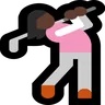 Woman Golfing: Dark Skin Tone Emoji 🏌🏿‍♀️ image - Microsoft Windows 10 Segoe UI Emoji style