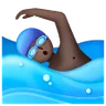 Man Swimming: Dark Skin Tone Emoji 🏊🏿‍♂️ image - Samsung style