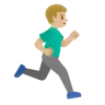 Man Running Facing Right: Medium-Light Skin Tone Emoji 🏃🏼‍♂️‍➡️ image - Google Noto Color style