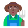 Man Farmer: Medium-Dark Skin Tone Emoji 👨🏾‍🌾 image - Microsoft Classic 2D style