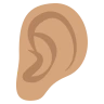 Ear: Medium Skin Tone Emoji 👂🏽 image - EmojiTwo style