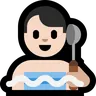 Man In Steamy Room: Light Skin Tone Emoji 🧖🏻‍♂️ image - Microsoft Windows 10 Segoe UI Emoji style