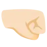 Right-Facing Fist: Light Skin Tone Emoji 🤜🏻 image - Google Noto Color style