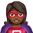 Woman Superhero: Medium-Dark Skin Tone