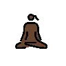Woman In Lotus Position: Dark Skin Tone Emoji 🧘🏿‍♀️ image - OpenMoji style