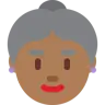 Old Woman: Medium-Dark Skin Tone Emoji 👵🏾 image - Twitter / X (Twemoji) style