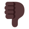 Thumbs Down: Dark Skin Tone Emoji 👎🏿 image - Microsoft Classic 2D style