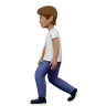 Person Walking: Medium Skin Tone Emoji 🚶🏽 image - Apple style