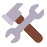 Emoji Ciocan și cheie 🛠 image - Microsoft Classic 2D style