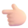 Backhand Index Pointing Left: Light Skin Tone Emoji 👈🏻 image - Microsoft 3D Fluent style