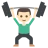 Person Lifting Weights: Light Skin Tone
