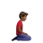 Man Kneeling Facing Right: Medium-Dark Skin Tone