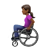 Woman In Manual Wheelchair: Medium-Dark Skin Tone Emoji 👩🏾‍🦽 image - Apple style