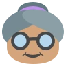 Old Woman: Medium Skin Tone Emoji 👵🏽 image - EmojiTwo style