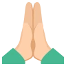 Folded Hands: Medium-Light Skin Tone Emoji 🙏🏼 image - EmojiTwo style