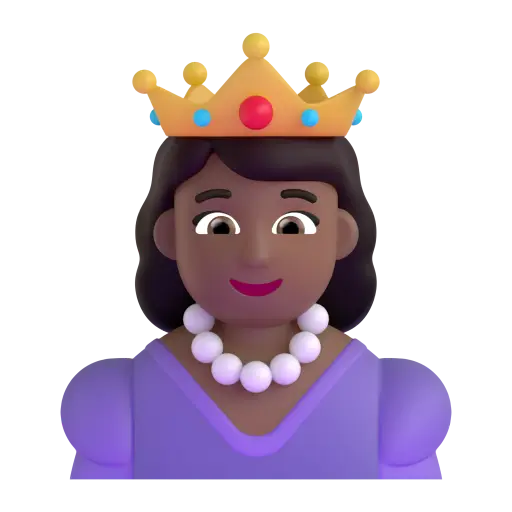 ๐ธ๐พ - Princess: Medium-Dark Skin Tone Emoji meaning, copy and paste ...