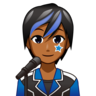 Singer: Medium-Dark Skin Tone Emoji 🧑🏾‍🎤 image - Emojidex style