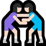 Women Wrestling: Light Skin Tone Emoji 🤼🏻‍♀️ image - Microsoft Windows 10 Segoe UI Emoji style