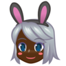 People With Bunny Ears: Dark Skin Tone Emoji 👯🏿 image - Emojidex style