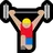 Person Lifting Weights: Medium-Light Skin Tone
