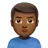 Man Pouting: Medium-Dark Skin Tone