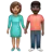 Woman And Man Holding Hands: Medium Skin Tone, Dark Skin Tone