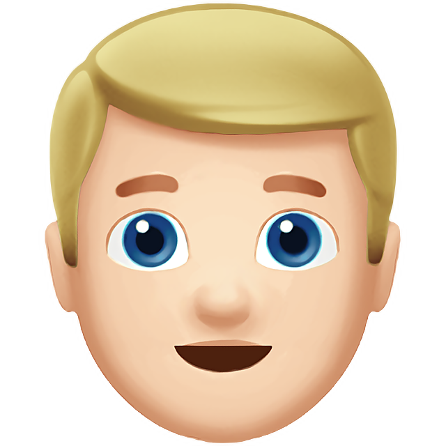 Man: Light Skin Tone, Blond Hair
