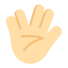 Vulcan Salute: Light Skin Tone Emoji 🖖🏻 image - Microsoft Classic 2D style