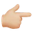 Backhand Index Pointing Right: Medium-Light Skin Tone