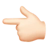 Backhand Index Pointing Left: Light Skin Tone Emoji 👈🏻 image - Huawei Harmony OS style