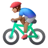 Man Biking: Medium Skin Tone Emoji 🚴🏽‍♂️ image - Samsung style