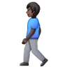 Man Walking: Dark Skin Tone Emoji 🚶🏿‍♂️ image - Samsung style
