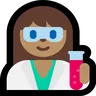 Woman Scientist: Medium Skin Tone Emoji 👩🏽‍🔬 image - Microsoft Windows 10 Segoe UI Emoji style