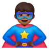 Man Superhero: Medium-Dark Skin Tone Emoji 🦸🏾‍♂️ image - Samsung style