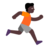 Person Running Facing Right: Dark Skin Tone