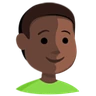 Boy: Dark Skin Tone Emoji 👦🏿 image - Facebook Messenger (2016) style