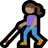 Woman With White Cane: Medium Skin Tone