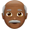 Old Man: Medium-Dark Skin Tone Emoji 👴🏾 image - Apple style