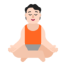 Person In Lotus Position: Light Skin Tone Emoji 🧘🏻 image - Microsoft Classic 2D style