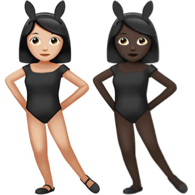 Women With Bunny Ears: Light Skin Tone, Dark Skin Tone
