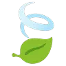 Hoja ondeando en el viento Emoji 🍃 image - Google Noto Color Animated style