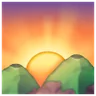 Sunrise Over Mountains Emoji 🌄 image - Samsung style