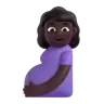 Pregnant Woman: Dark Skin Tone Emoji 🤰🏿 image - Microsoft 3D Fluent style