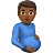 Pregnant Man: Medium-Dark Skin Tone