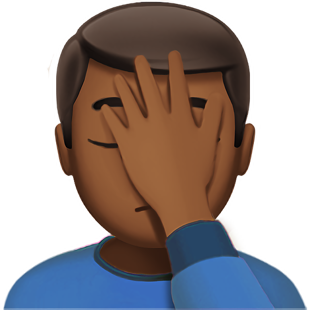 Man Facepalming: Medium-Dark Skin Tone