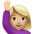 Woman Raising Hand: Medium-Light Skin Tone
