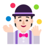 Person Juggling: Light Skin Tone Emoji 🤹🏻 image - Microsoft Classic 2D style