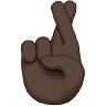 Crossed Fingers: Dark Skin Tone Emoji 🤞🏿 image - Apple style